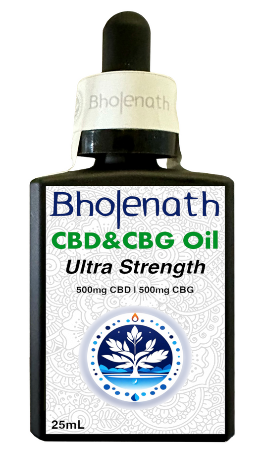 Bholenath Hemp CBD & CBG Oil Ultra Strength 25mL Bottle